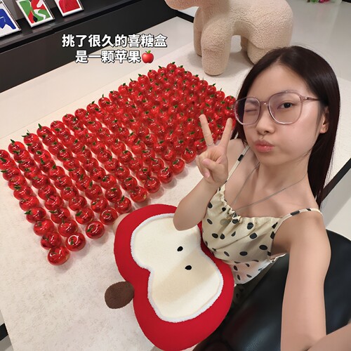 一颗苹果喜糖盒！红苹果糖果盒