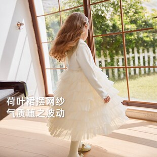 女童冬季连衣裙大童加绒裙子套装宝宝甜美两件套2025新款宝宝冬装