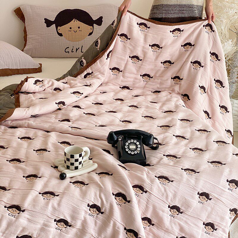 韩国十层全棉云朵纱泡芙被纯棉双层纱布毛巾被子被芯冬被加厚保暖,床上用品,化纤被,淘宝优惠券,粉丝福利购,淘宝优惠卷