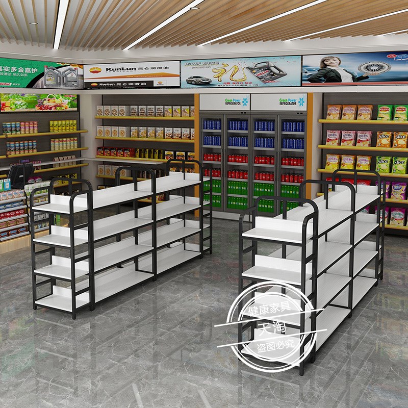 中岛柜超市货架双面展示台展示架多层零食架化妆品置物架储物架