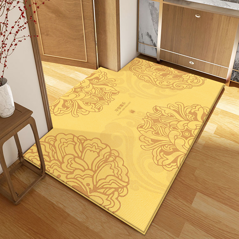 黄色大门入户地毯门垫进门家用地垫入户门垫中式玄关门口防滑脚垫