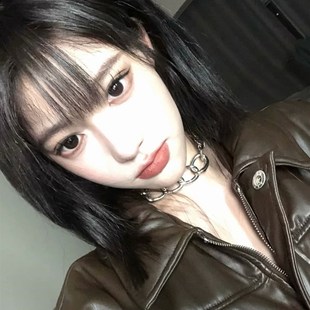 一刀切假发短发女全头套漫画齐刘海黑色齐肩发锁骨短直发整顶cos