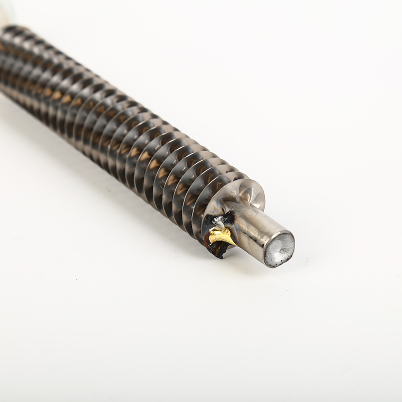 不锈钢单头空气干烧电热棒 散热片电热管翅片加热管220V