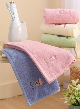 新款童巾毛巾纯棉洗脸巾家用加厚男女儿童柔软吸水全棉面巾不掉毛