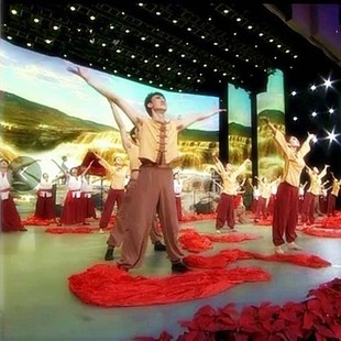 男陕北农民轿夫红高粱演出服古代平民百姓店小二阿宝舞台舞蹈服装