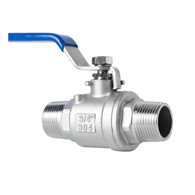 304不锈钢双外丝球阀二片式两片式螺纹丝扣阀门开关4分6分1寸2寸