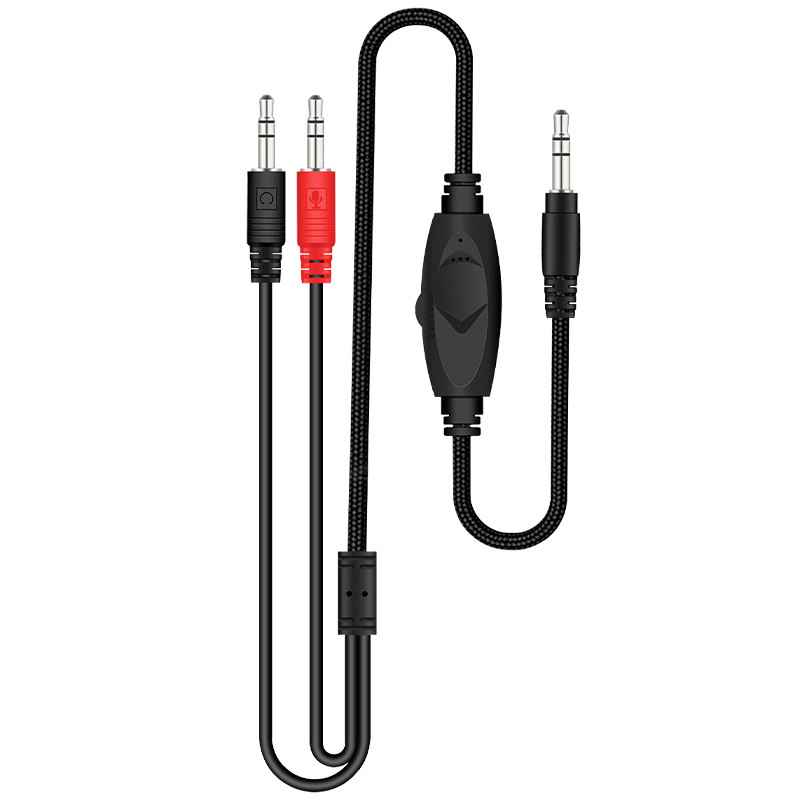 台式电脑连接头戴式耳麦四六级听力耳机语音二合一带麦克风音频线