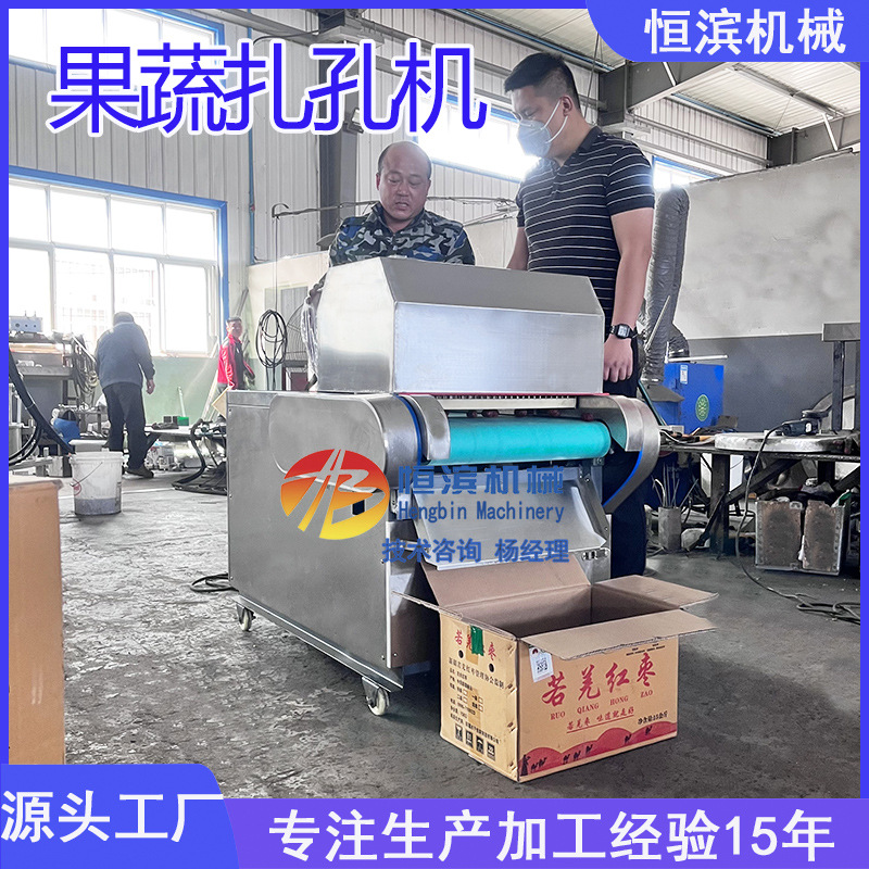 蓝莓葡萄刺孔机青梅西梅果脯扎孔机浆果刺孔机