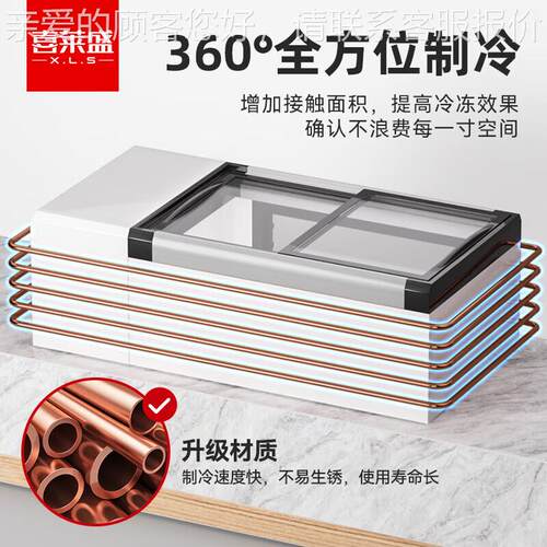 摆摊冰箱展示柜柜冷藏烧烤三轮冷车冰台保式商用鲜柜卧GSI式冻