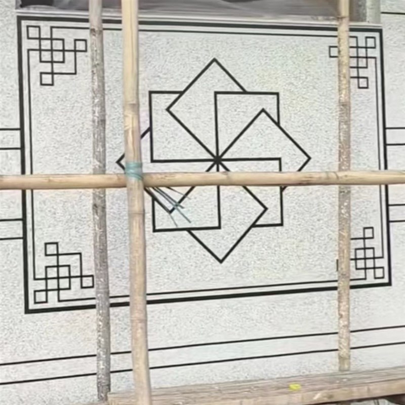 一次性外墙美纹纸真石漆分格样式模板模具贴纸喷涂水包砂造型图案