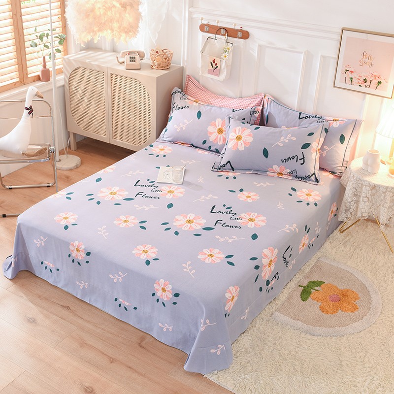 加厚纯棉磨毛床单单件春秋床上用品全棉布女被单子单双人加大床单