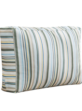 简约条纹沙发靠背垫定做加工立体靠枕套客厅长方形靠垫大号床头靠