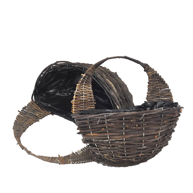 山藤编织壁挂花篮半圆锥形垂吊花卉种植园艺装饰家居阳台田园风