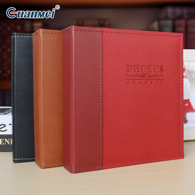 复古皮面手工插页式相册6R8寸100张家庭宝宝儿童成长记录相簿影集
