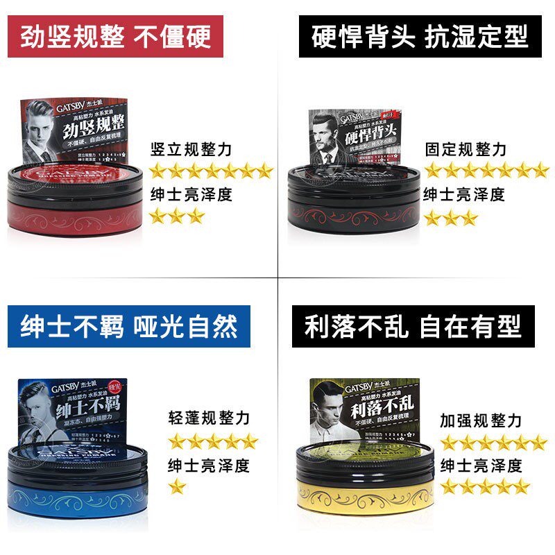 杰士派绅士复古发油 男士定型硬悍背头 水系非发蜡发胶 易清洗
