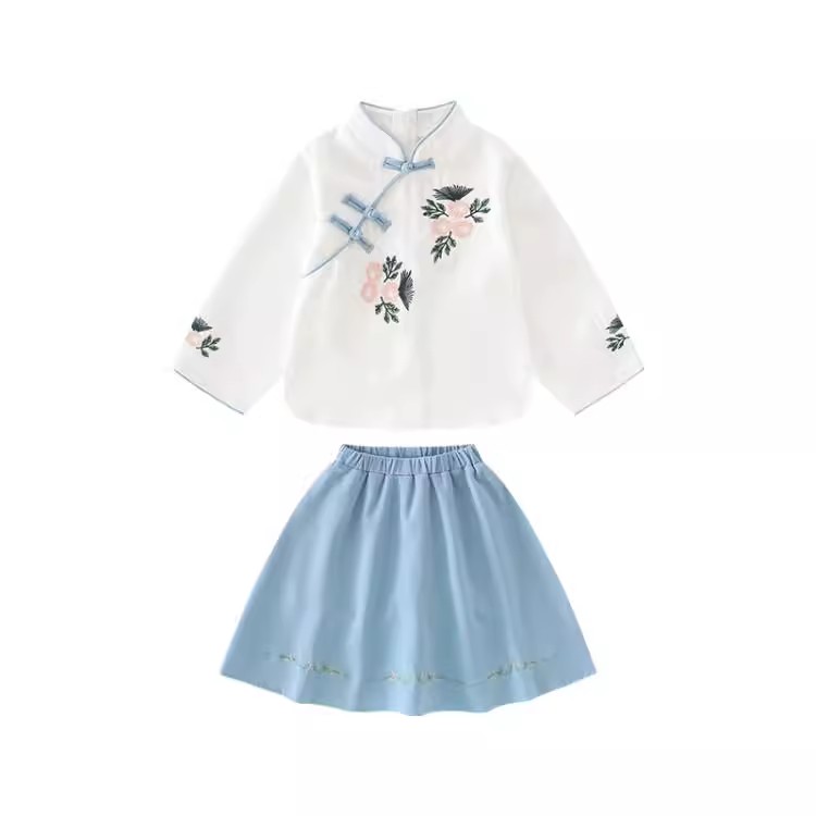 儿童汉服国学服男女童诗歌朗诵服装六一表演幼儿园园服中国风童装