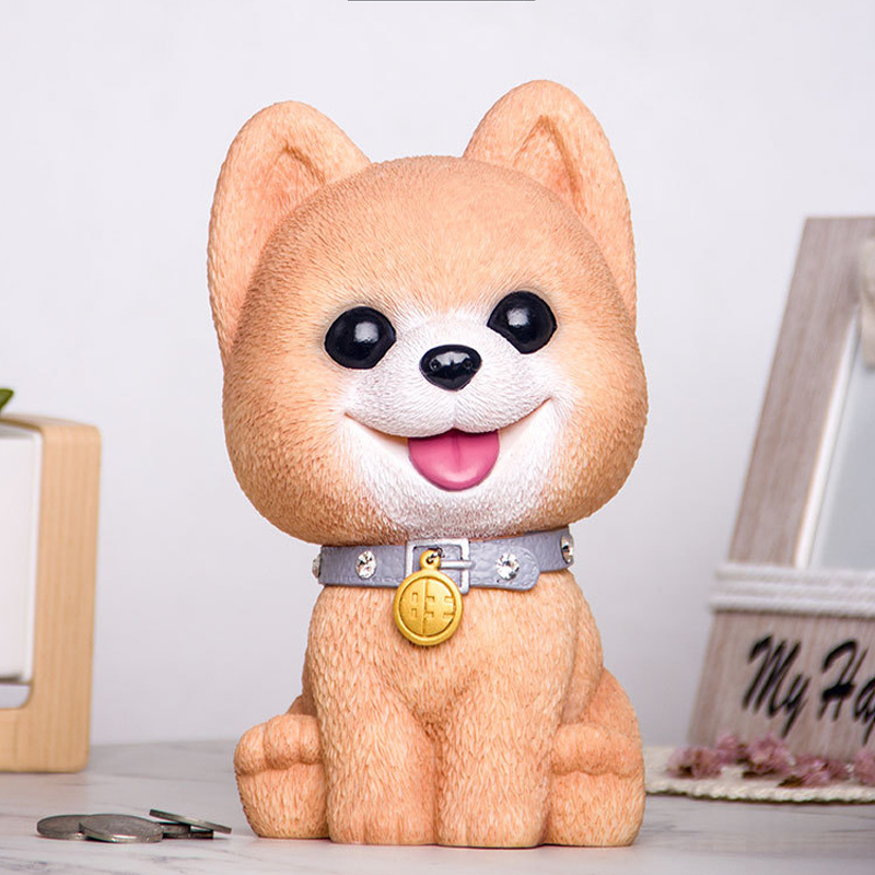 儿童防摔男孩存钱罐创意可爱十二生肖小狗女孩实用储钱罐摆件礼物