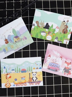 日韩田园系可爱卡通信封信纸套装唯美小清新情书书写稿纸信笺包邮