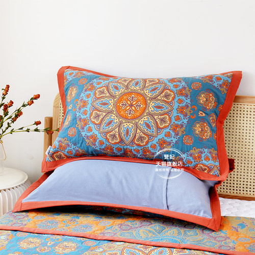 纯棉枕套一对装夏季乳胶枕单人枕头套高端全棉加厚48cmx74cm专用