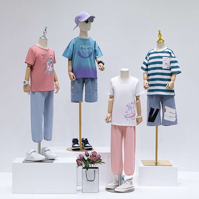 儿童模特架童装店模特道具半身人台全身人偶男女小孩童模展示架子
