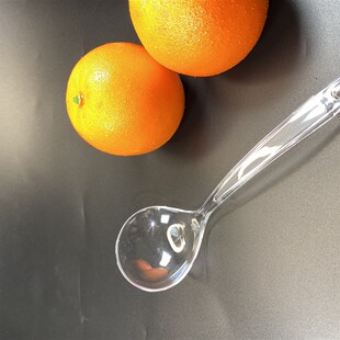 一次性大勺子加厚加硬塑料大号水晶汤勺甜品勺公勺大勺火锅勺硬质