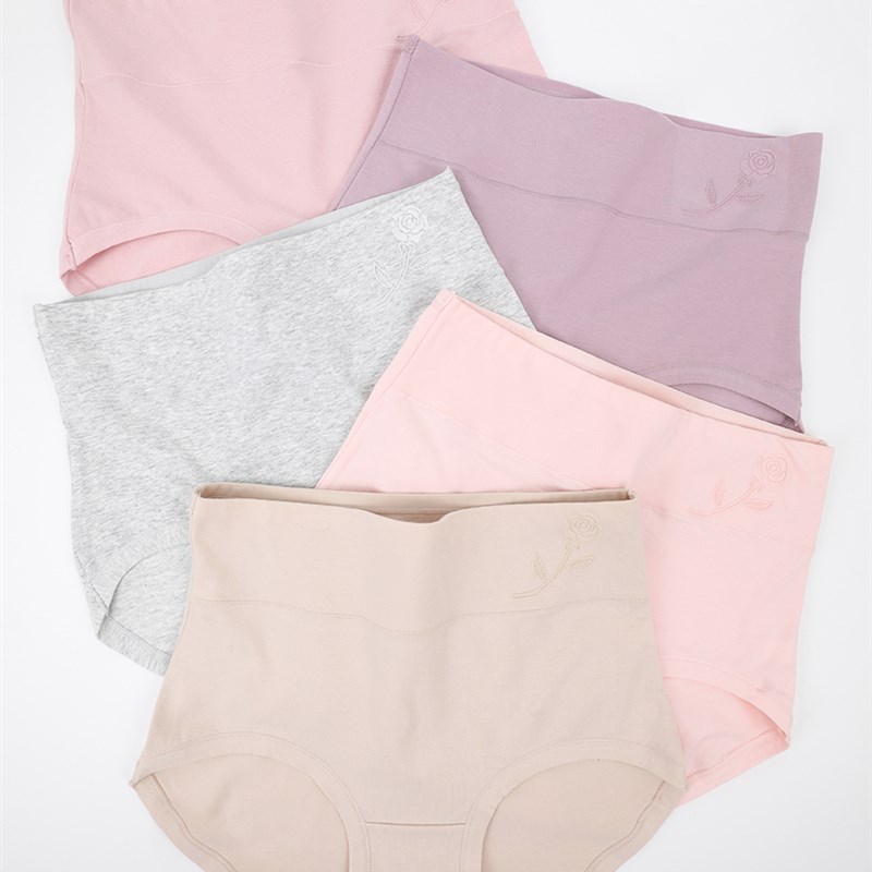 110-150斤女士纯棉大码内裤棉质面料简约高腰收腹妈妈三角8789