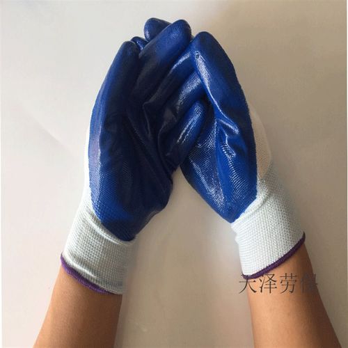 24双包邮鲁坤N518手套产的挂胶手套丁青手套劳保浸胶手套劳保手套