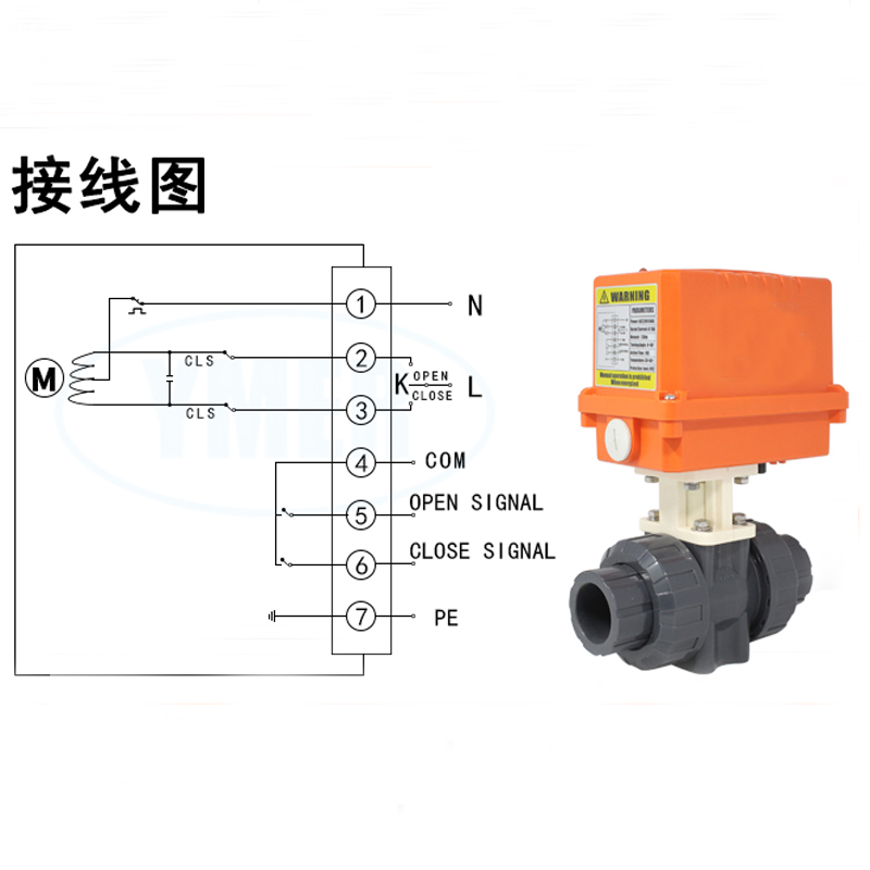 电动UPVC/PVC球阀 双由令塑料电动球阀DN15 20 25 32 40 50 65 80