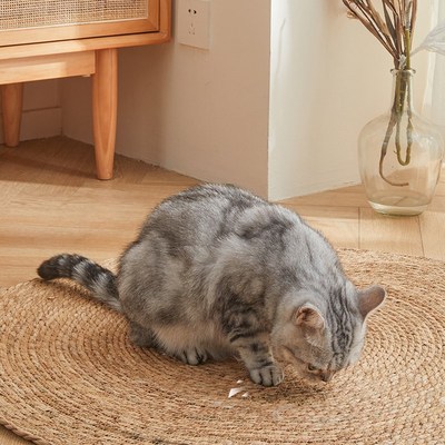 蒲草猫抓板耐磨不掉屑超大号磨爪耐抓猫窝藤编猫睡垫猫抓垫猫玩具