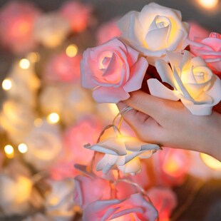 浪漫玫瑰花彩灯串灯后备箱求婚惊喜场景生日布置网红房间卧室装饰