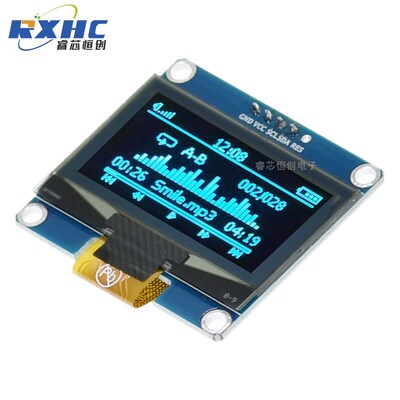 1.54寸OLED显示屏12864液晶屏4针IIC接口 百分百检测低功耗蓝/白
