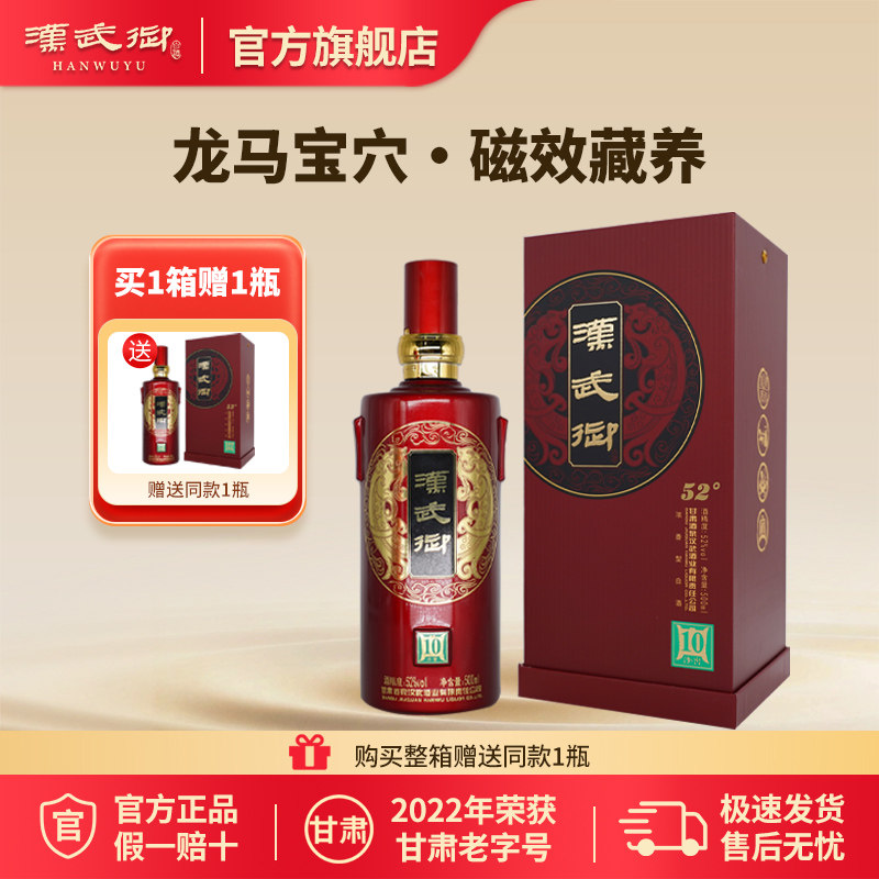 汉武御沙窖10 浓香型白酒500ml甘肃酒泉特色宴席送礼官方旗舰店