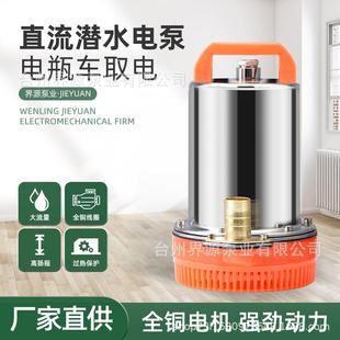 电瓶车船用抽水泵 家用直流潜水泵12v24v48v60v72v农用小型直流泵