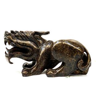 钰程本命年玉器18厘米精品高古老玉战汉明清复古玉器玉瑞兽摆件