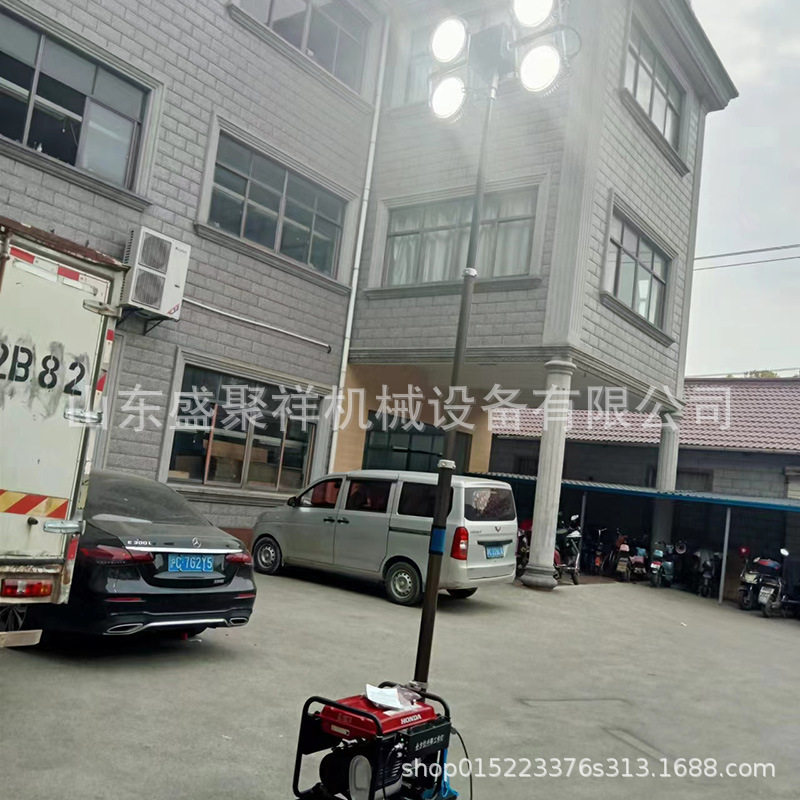 厂家现货直发自动升降式应急照明灯车 建筑工地用移动照明车