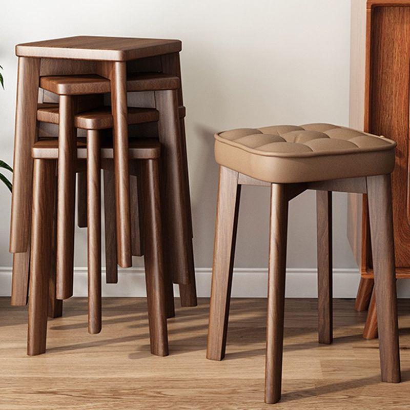 实木餐椅餐桌凳现代简约家用客厅矮凳软座高凳可叠放餐厅方凳椅子