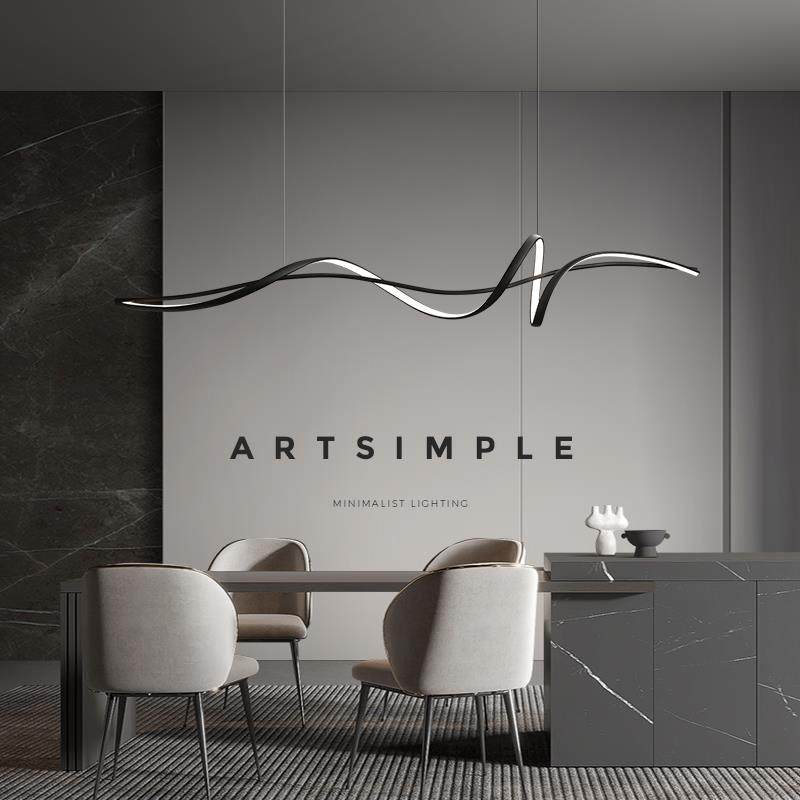 全铜意式极简餐厅吊灯现代简约轻奢餐桌吧台饭厅灯创意设计师灯具