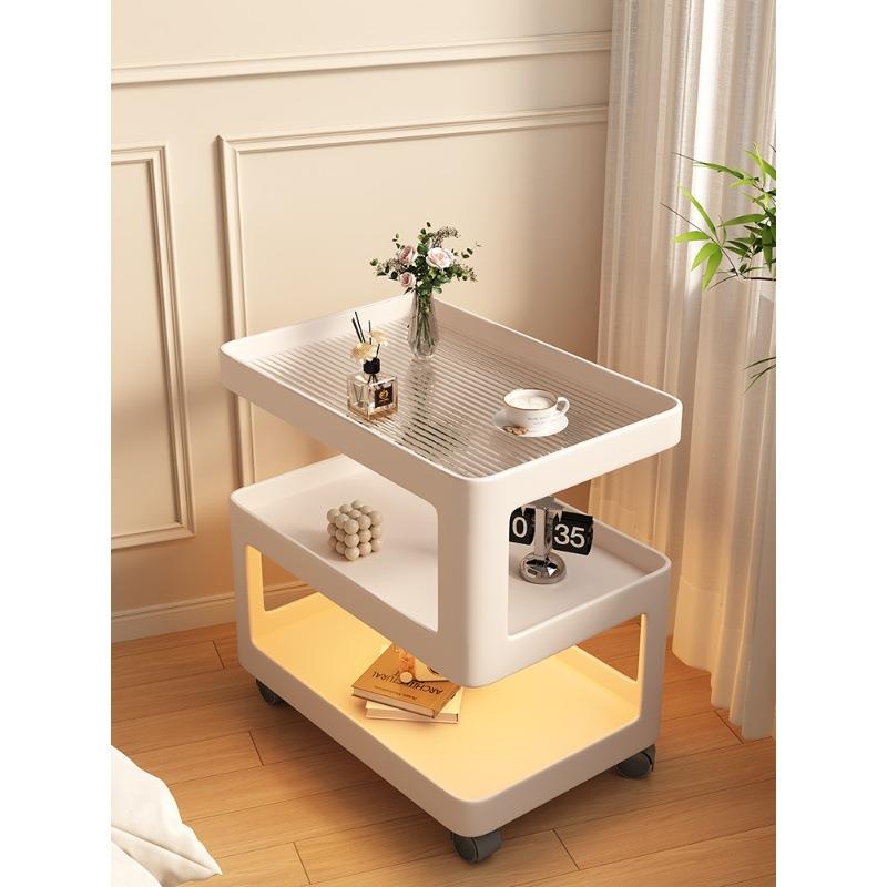 可移动茶几客厅家用沙发边几侧边柜置物架带轮高级感创意床头边柜