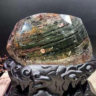 天然水晶千层山彩幽灵原石千层山聚宝绿幽灵金字塔幽灵原石摆件