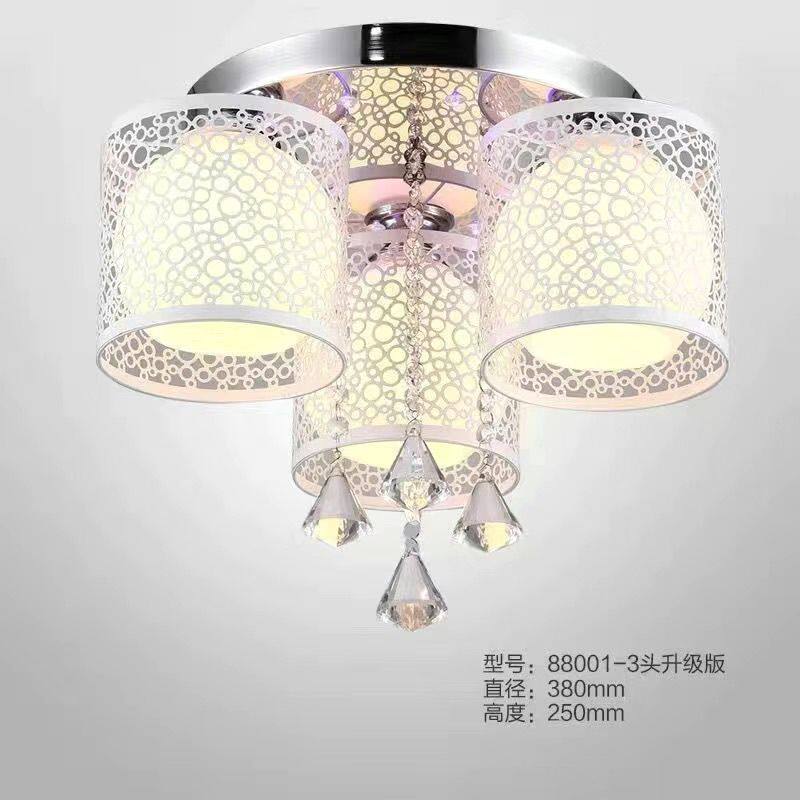简约现代LED水晶吊灯客厅灯家用温馨浪漫房间卧室灯餐厅吸顶灯具