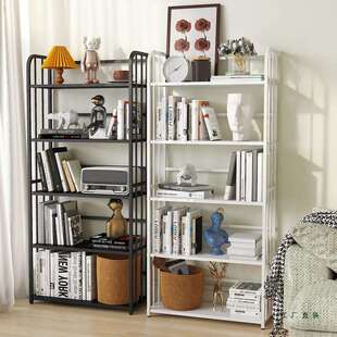 书架置物架落地简易家用多层客厅储物柜窄缝书柜小型铁艺收纳架子