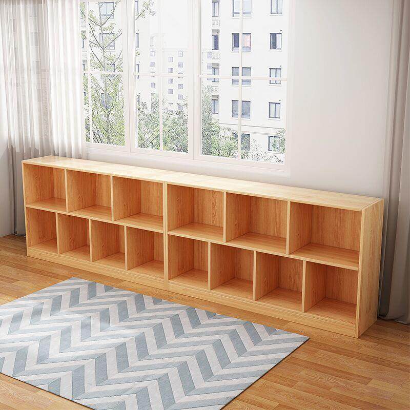 书架置物架落地多层书柜子儿童学生书橱家用客厅飘窗收纳矮格子柜