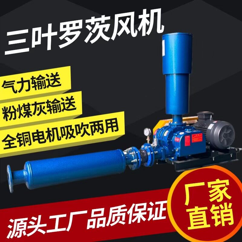 三叶罗茨风机气力输送粉体颗粒专用源头工厂粉煤灰三叶罗茨风机