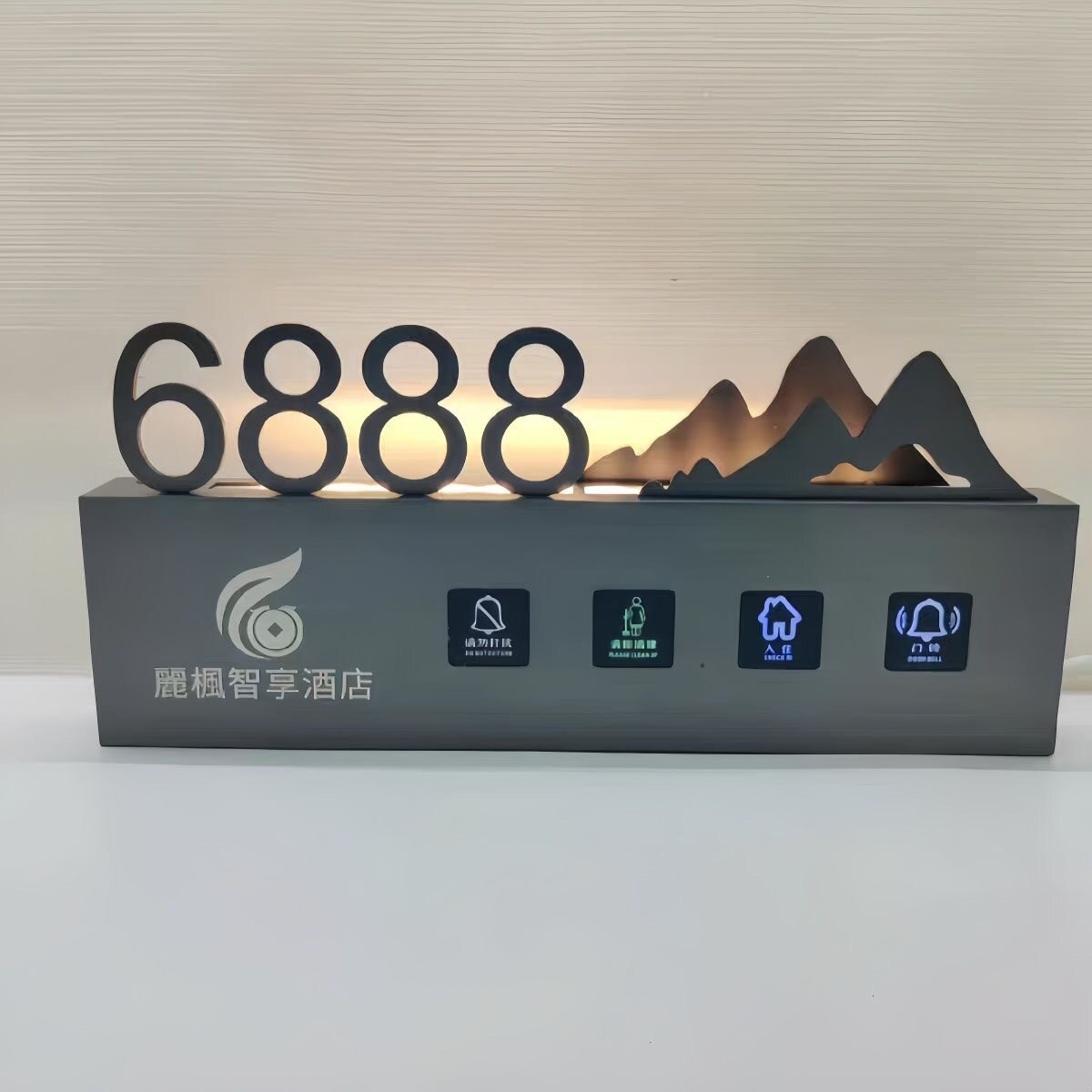 酒店客房电子门显学校宾馆发光电子门牌号清理勿扰触摸屏门铃开关