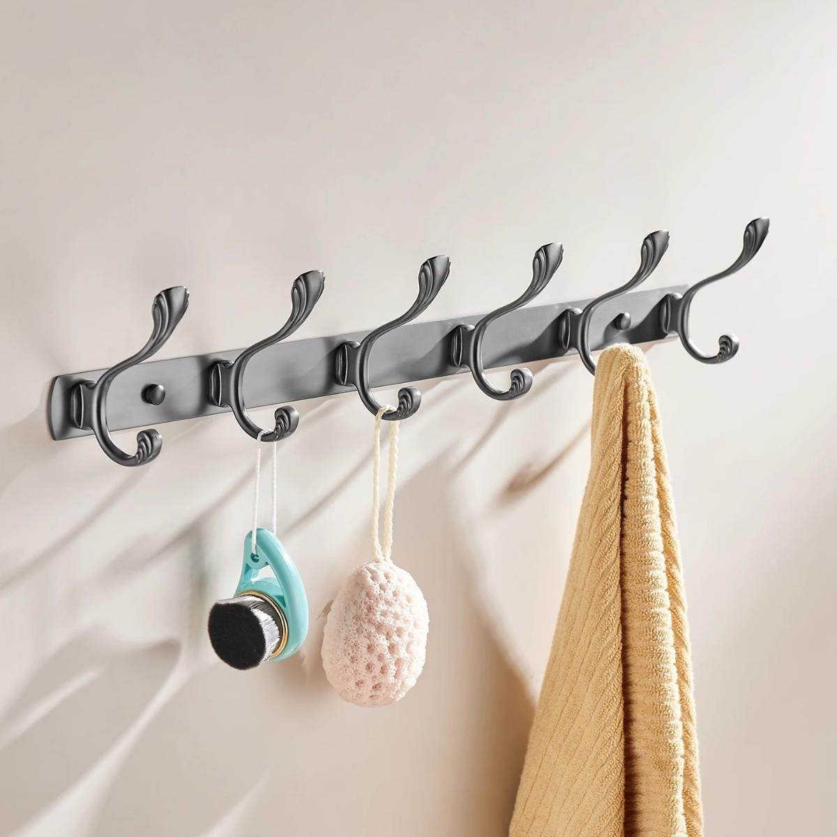 拉丝枪灰挂衣钩不锈钢免打孔墙壁壁挂衣帽钩衣服挂钩门后浴室排钩,畜牧/养殖物资,畜牧/养殖器械,淘宝优惠券,粉丝福利购,淘宝优惠卷