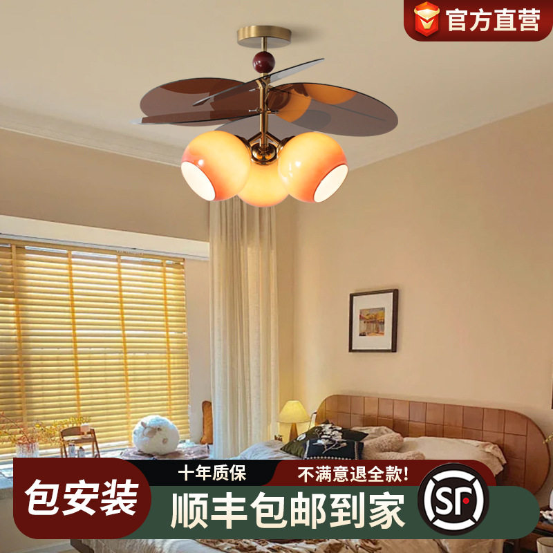 法式氛围感餐厅餐桌吧台魔豆灯中古民宿客厅书房卧室吊灯中山灯具