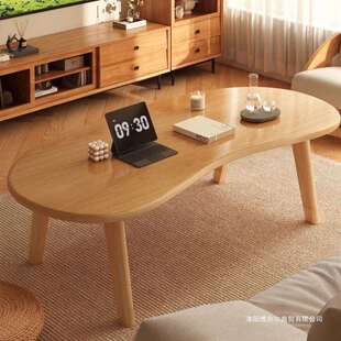 可折叠茶几客厅家用实木腿茶桌新款高端阳台飘窗桌炕桌小桌子