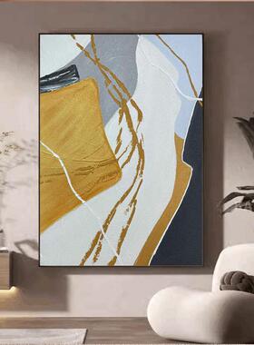 手绘油画现代橙色肌理画客厅玄关装饰画抽象立体餐厅卧室轻奢挂画