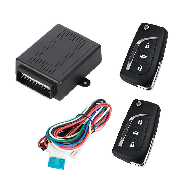 12V汽车通用型免钥匙进入遥控中控门锁系统keyless entry折叠钥匙