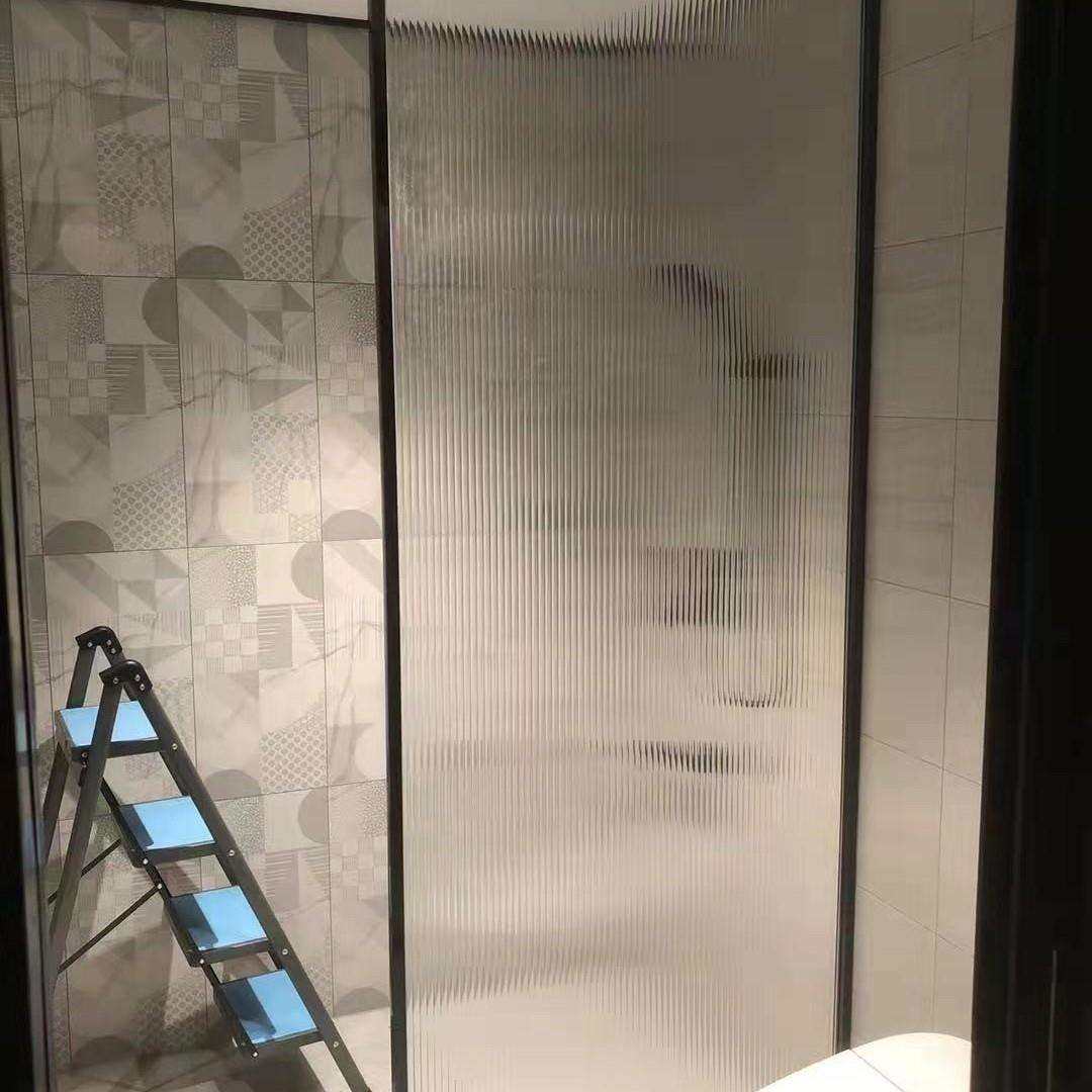 淋浴房一字型整体卫生间干湿分离浴屏玻璃移门隔断推拉门